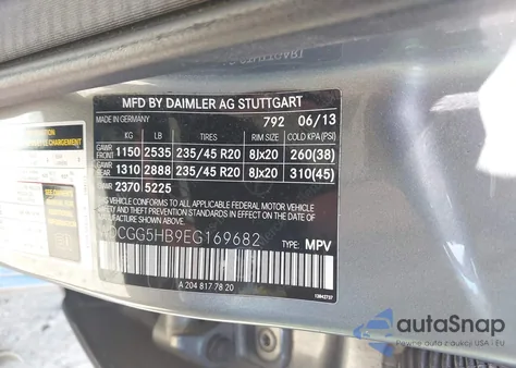 2014 Mercedes-Benz Glk 350 z USA, uszkodzony, nr VIN WDCGG5HB9EG169682